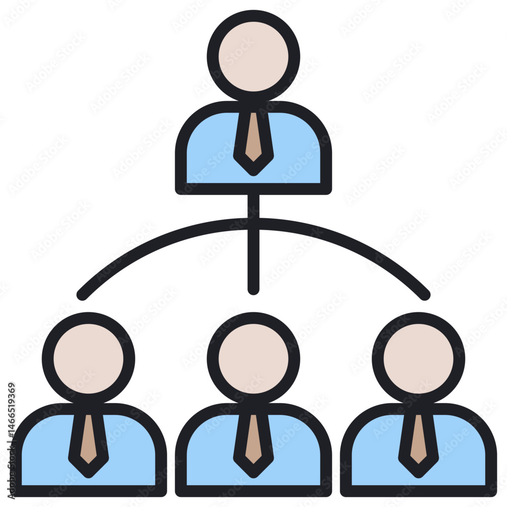 Poster relation lineal color icon