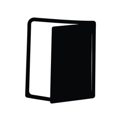 passport holders vector silhouette icon, black and white illustration of footwear.