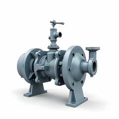 Ndustrial highpressure water pump for cold water supply Isolated on white background