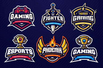 Esports Gaming Logo Bundle Collection Set for Esports Team or Gaming Tournament