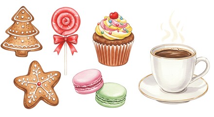 Sweets and coffee still life