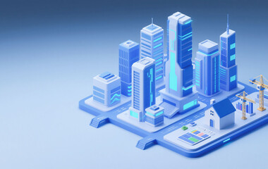 아이소메트릭 도시 건축과 비즈니스
Isometric City Architecture and Business