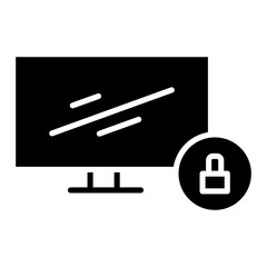 Cybersecurity Glyph Icon
