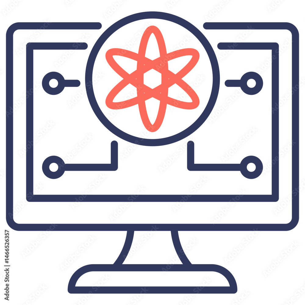 Poster computer science dual tone icon