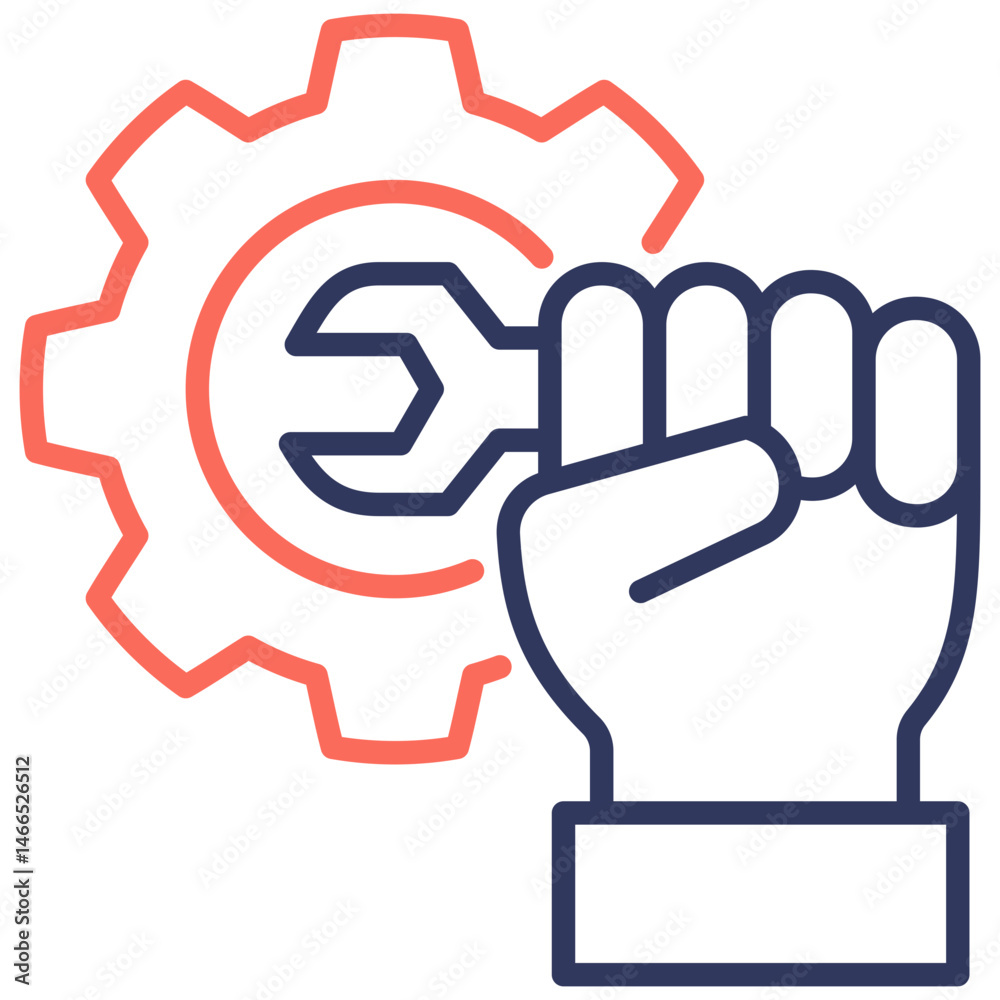 Poster technical skills dual tone icon