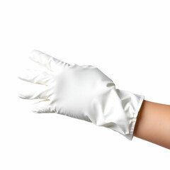 Rubber glove isolated on the white background