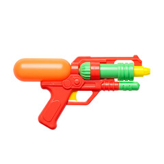 Red Water Gun Toy Summer Fun isolated on Transparent Background