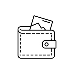 Wallet with Photo Sticking Out Icon for Personal Finance and Identity