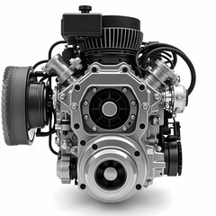 The image of an engine isolated on the white background