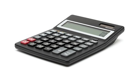 Obraz premium Calculator on White Background for Financial Calculations