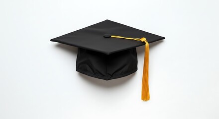 Graduation Cap Isolated on White Background for Academic Achievement