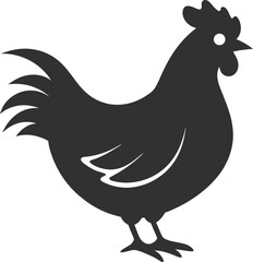 Chicken silhouette symbol