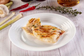 Fresh grilled calamari with herbs