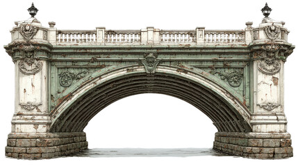 Obraz premium Ancient Bridge with Intricate Details: A weathered stone bridge displays its timeless architectural elegance with ornate detailing, inviting a journey through history.