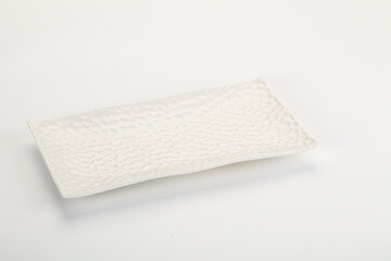 White ceramic empty plate dishware