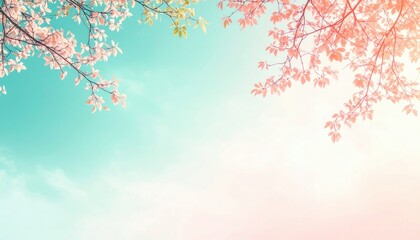 Fototapeta premium Spring blossoms in nature tranquil atmosphere floral imagery outdoor serenity aesthetic viewpoint vibrant color palette