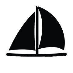 sailboat , black and white illustration of vehicles.