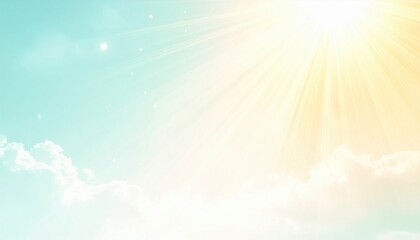 Sunlight illuminating a clear sky nature scene digital art serene environment uplifting concept