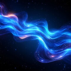Obraz premium Light Lines Flow Digital Background, Generative AI