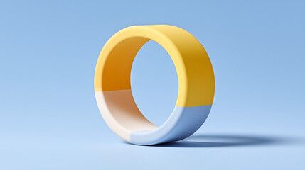 Bright Ceramic Ring Mirror on Clean White Background Featuring Soft Color Palette and Minimalistic Design