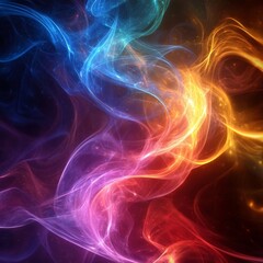 Obraz premium Energy Flow Digital Background, Generative AI