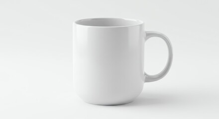 Fototapeta premium White ceramic coffee mug object mockup