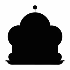 Abstract Black Dome Religious Structure Minimalist Design