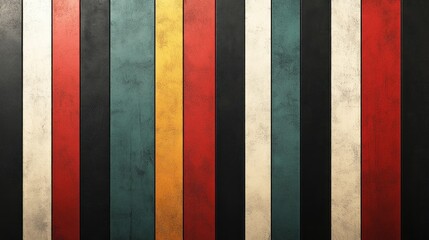 Fototapeta premium Vertical striped design with vintage color palette