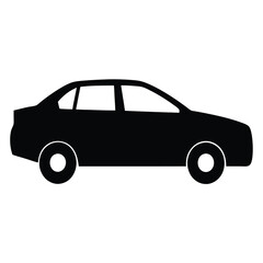 sedan , black and white illustration of vehicles.