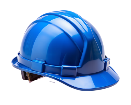 blue hard hat isolated on white background . File type PNG Transparent.