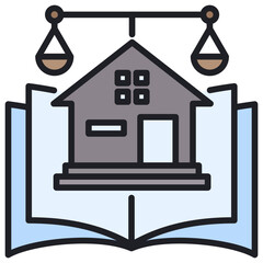 Trust And Estate Law Lineal Color Icon