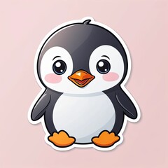 Fototapeta premium Adorable Cartoon Penguin Illustration