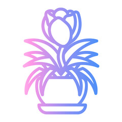 rose Line Gradient Icon