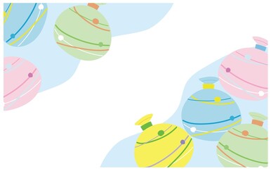 ヨーヨー掬いのイラスト背景素材