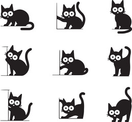 Mystic Black Cat Moon Scene

Curious Kitten Silhouette Vector

Fluffy Cat Sitting Pose Art

Cat Playing with Butterfly Design

Stylized Cat Face Line Ar