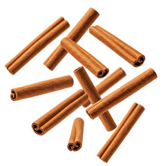 cinnamon sticks isolated on white