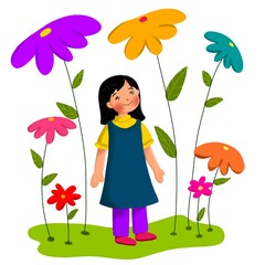 Girl with the flowers