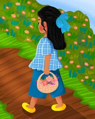 girl in the garden