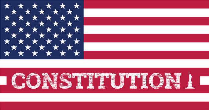 USA flag representing the constitution of the United states of America