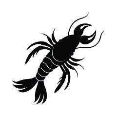 Snapping Prawn Dynamic Vector Silhouette