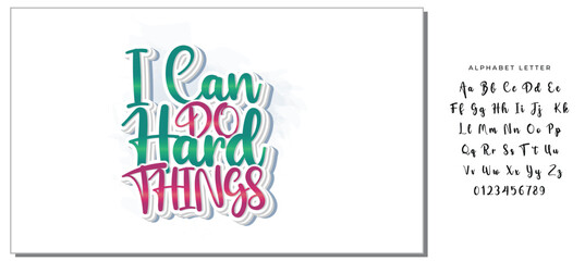 i can do hard things quote letter