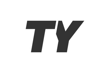 TY Techno Editable Font Logo For Corporate Branding. Bold, Futuristic Design With Unique Typographic Ideas. Minimal Custom Type And Dynamic Letter
