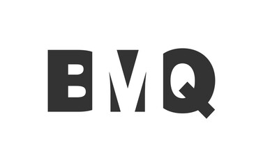 BMQ logo design. Initial letter B M Q bold font style for tech startups, consulting, corporate branding. Creative company name, headlines typography identity, trendy logotype.