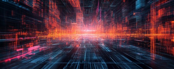 Tech Abstract Digital Background, Generative AI