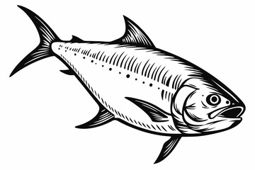 milkfish sihouette black vector