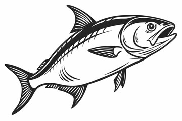 milkfish sihouette black vector