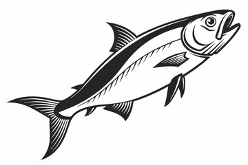 milkfish sihouette black vector