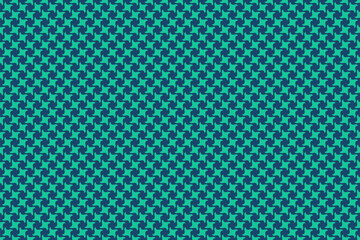 Vibrant teal and navy blue houndstooth pattern.  Geometric textile design ideal for fashion, web, print, and branding projects.  Repeatable texture offers a sophisticated, modern aesthetic.