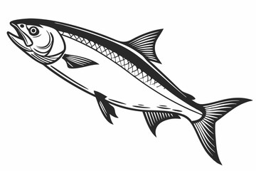 milkfish sihouette black vector