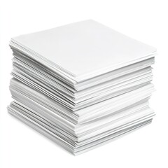 White paper stack office supply print document a sheet ream stationery blank copy texture background
